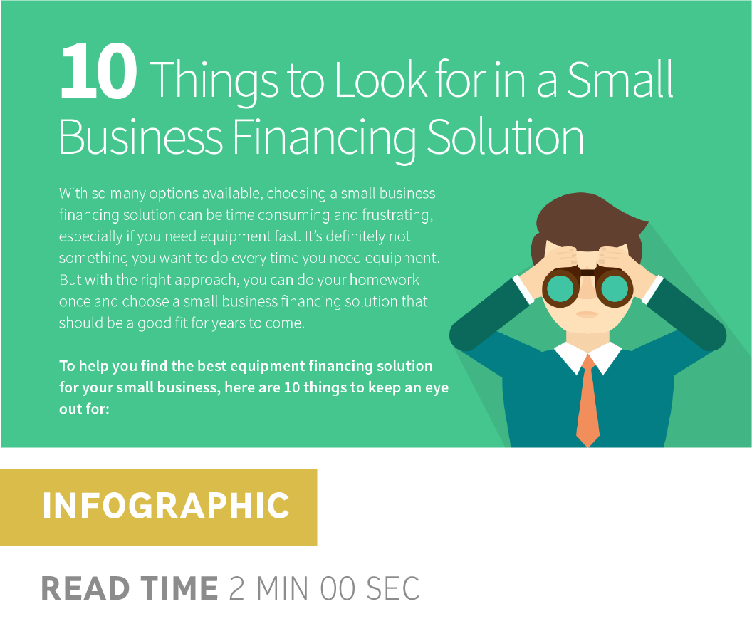 10 Things to Look For in a Small Business Financing Solution