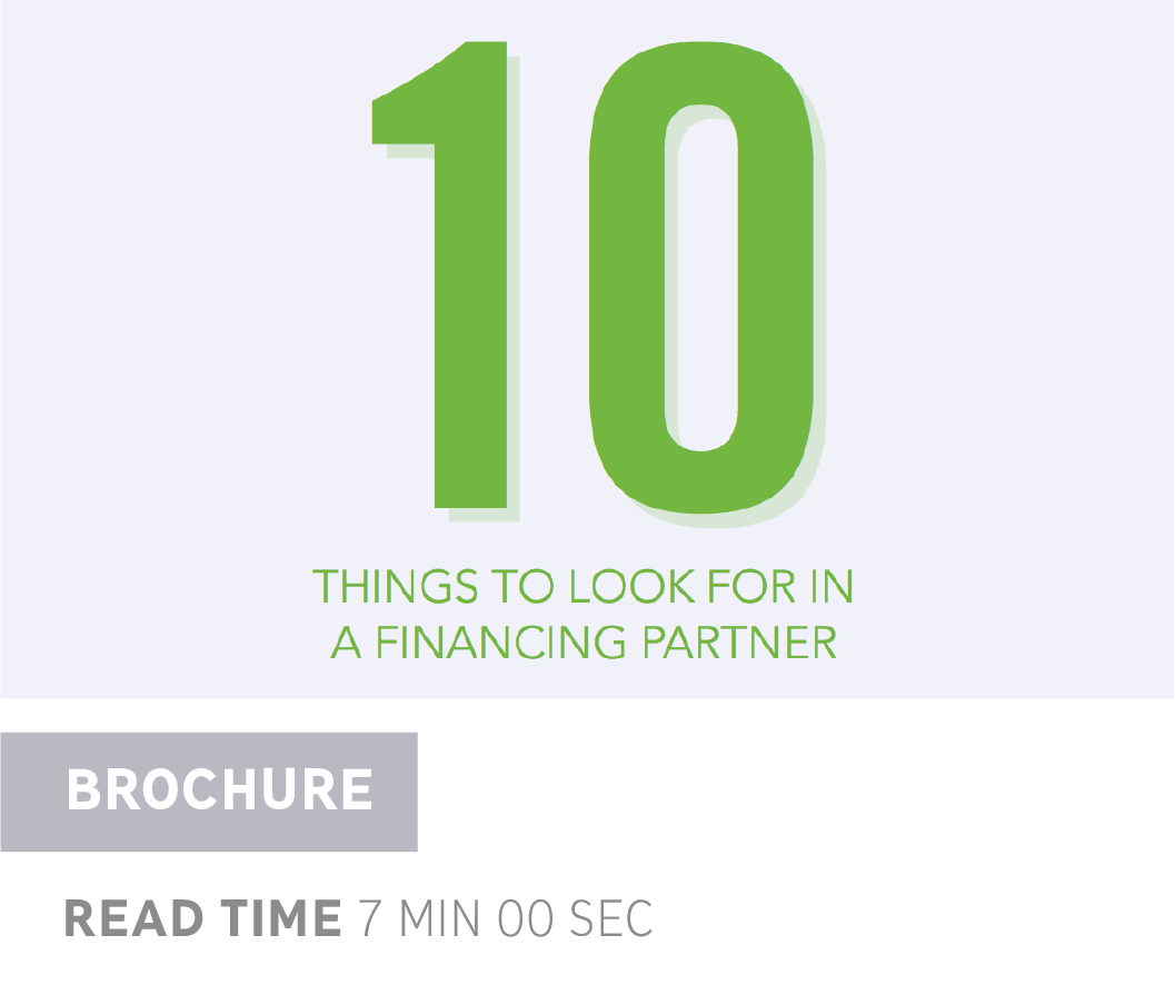 10 Things to Look For in a Financing Partner