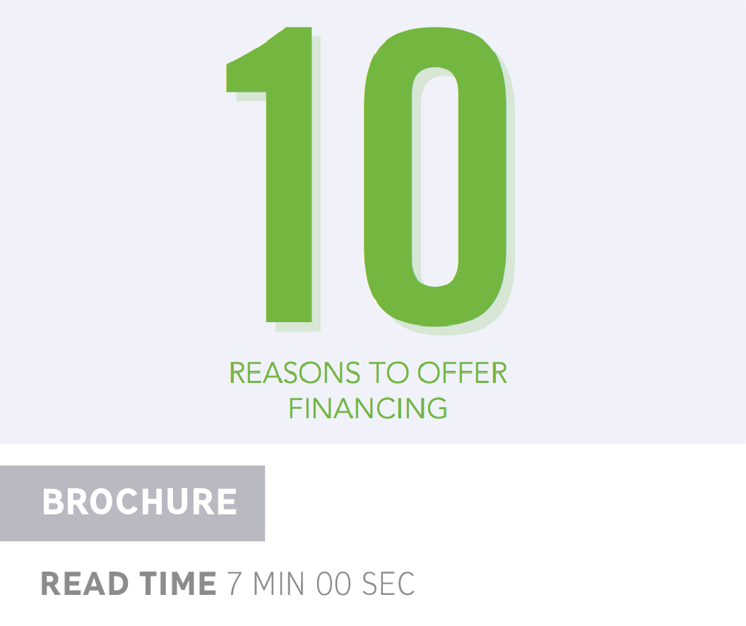 10 Reasons to Offer Financing Brochure